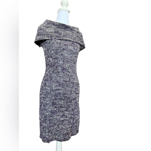 Say What? Womens Y2K Purple Gray Knit Sweater Dress Size Small Preppy Whimsygoth - Picture 3 of 8